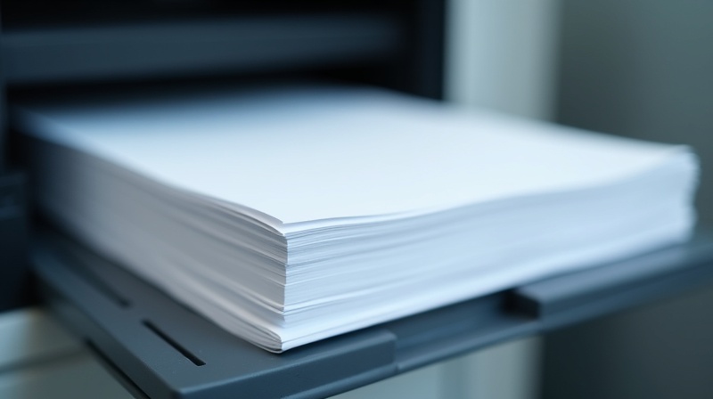 Stack of freshly printed documents